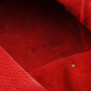 Miu Miu Red Calfskin Leather Buckle Tote Bag