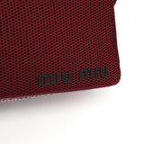 Miu Miu Red Faux Python Shoulder Bag