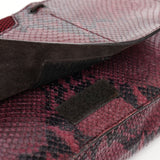 Miu Miu Red Faux Python Shoulder Bag