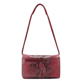 Miu Miu Red Faux Python Shoulder Bag