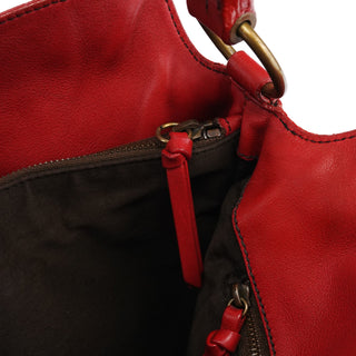 Miu Miu Red Leather Turnlock Shoulder Bag