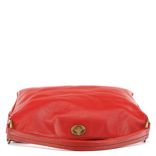Miu Miu Red Leather Turnlock Shoulder Bag