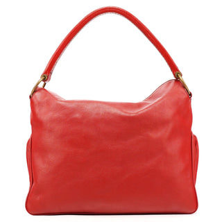 Miu Miu Red Leather Turnlock Shoulder Bag