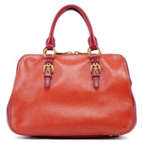 Miu Miu Red Pebbled Leather 2-Way Tote Bag