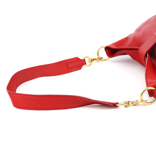 Miu Miu Red Pebbled Leather Piston Shoulder Bag