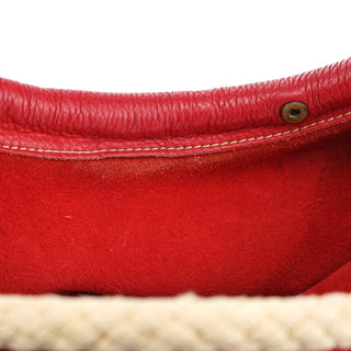 Miu Miu Red Pebbled Leather Rope Shoulder Bag