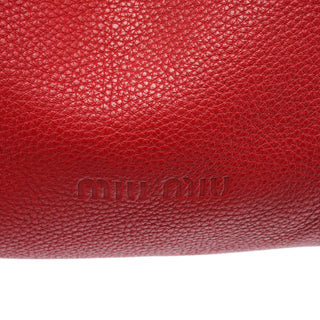 Miu Miu Red Pebbled Leather Rope Shoulder Bag
