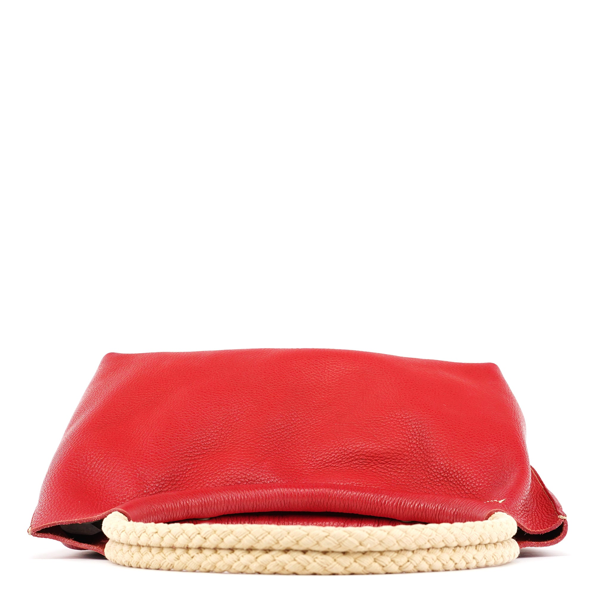 Miu Miu Red Pebbled Leather Rope Shoulder Bag