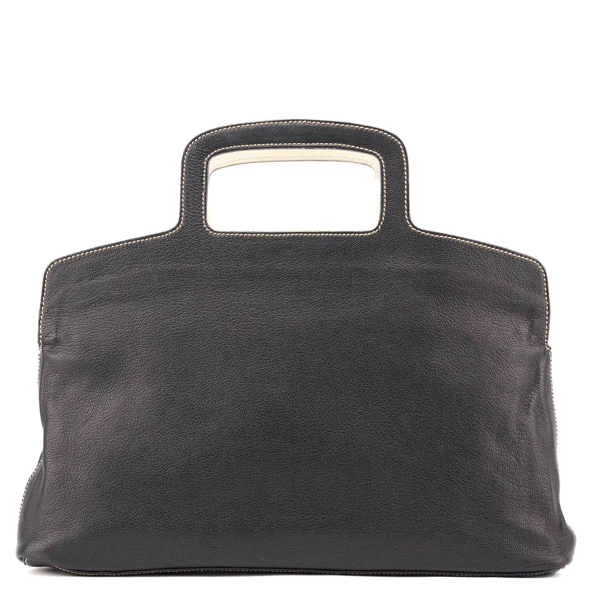 Miu Miu Wendbare Henkeltasche aus schwarzem Leder