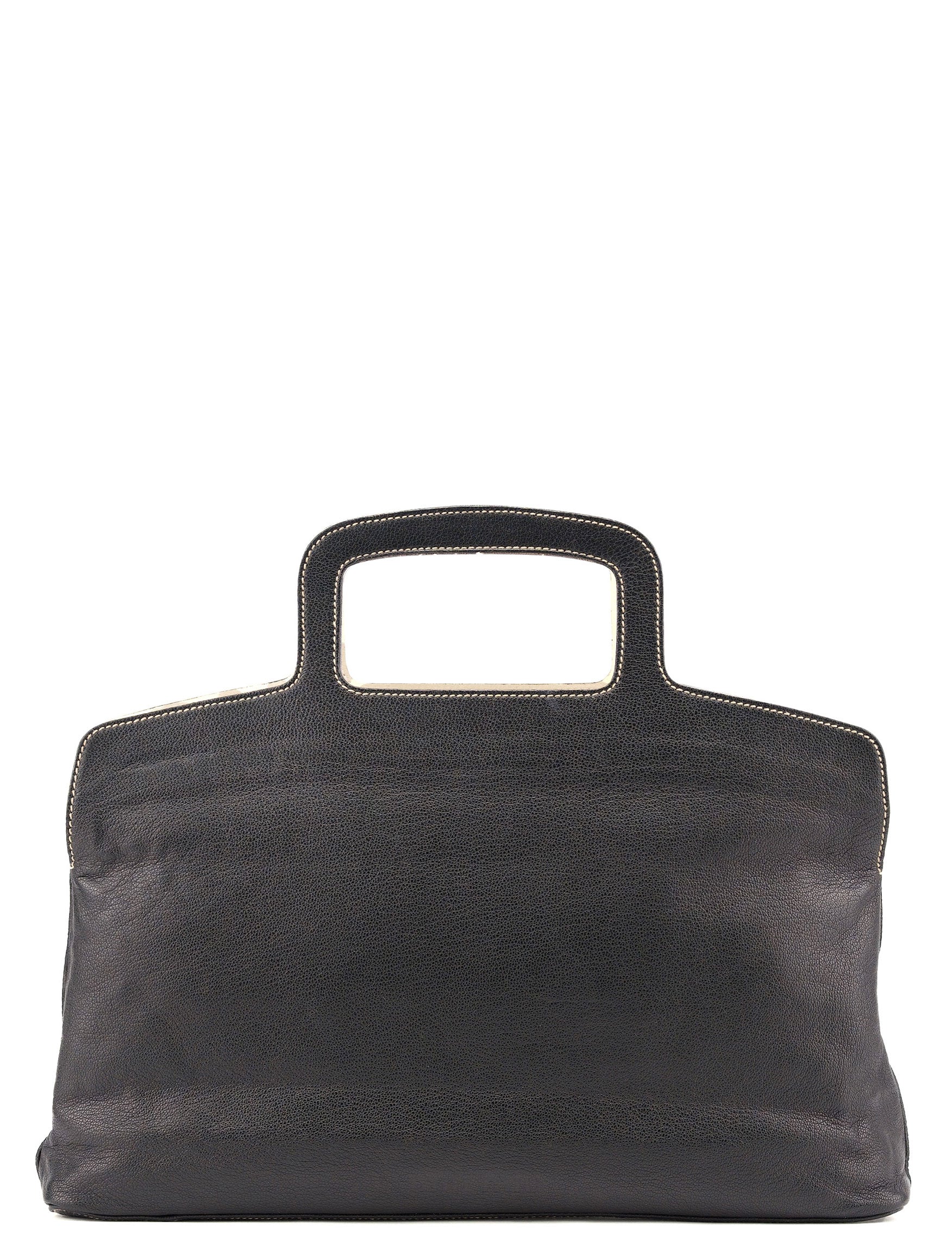 Miu Miu Wendbare Henkeltasche aus schwarzem Leder