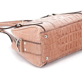 Miu Miu Soft Pink Croc Embossed Leather Bag