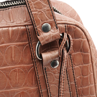 Miu Miu Soft Pink Croc Embossed Leather Bag