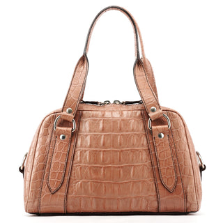 Miu Miu Soft Pink Croc Embossed Leather Bag