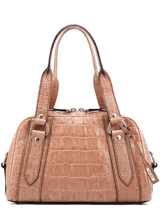 Miu Miu Soft Pink Croc Embossed Leather Bag
