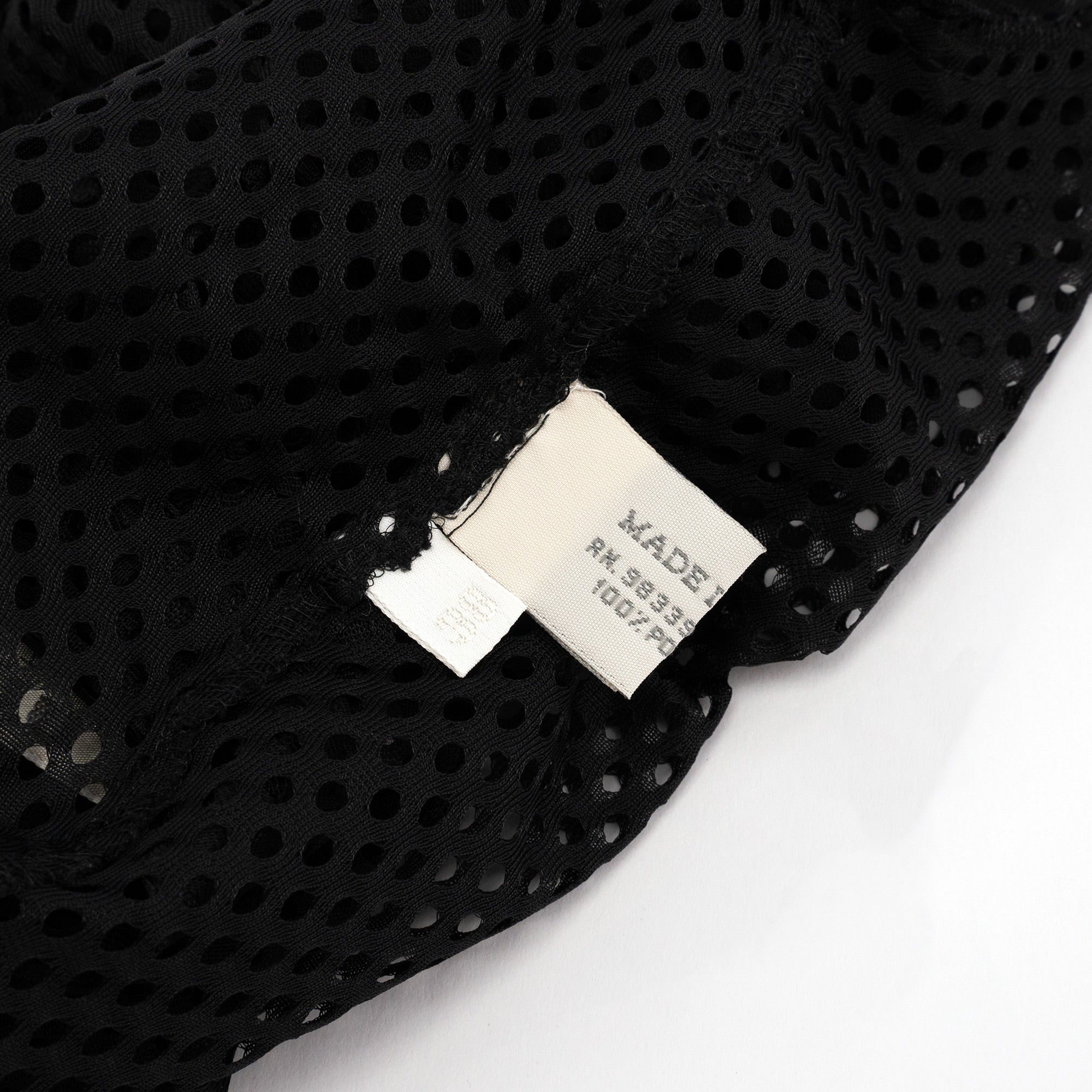 Miu Miu Spring 2000 Black Sheer Mesh Bow Tie Runway Blouse