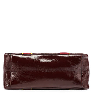 Miu Miu Spring 2000 Burgundy Patent Leather Bowling Bag