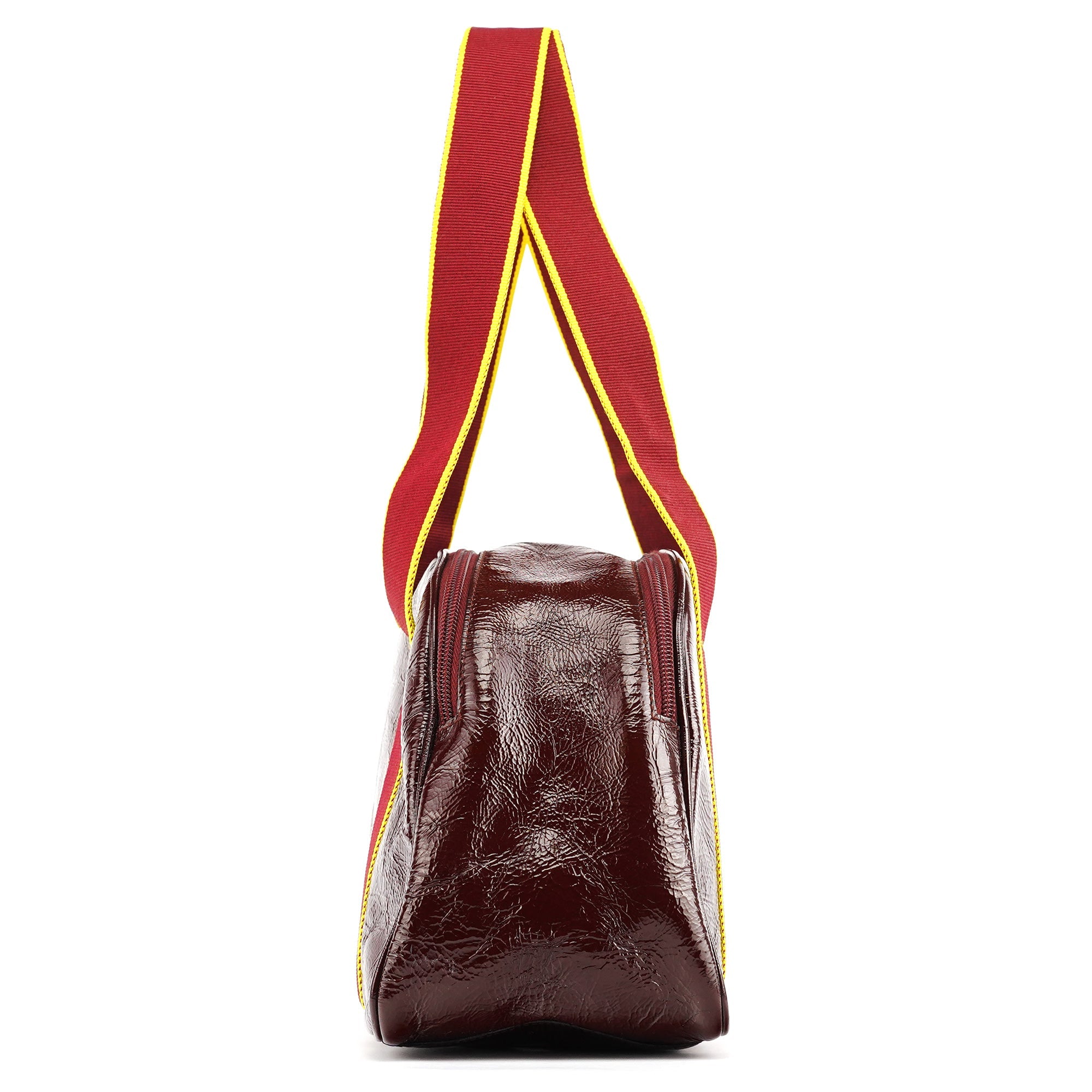 Miu Miu Printemps 2000 Sac bowling en cuir verni bordeaux