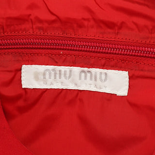 Miu Miu Vintage Red Nylon Shoulder Bag