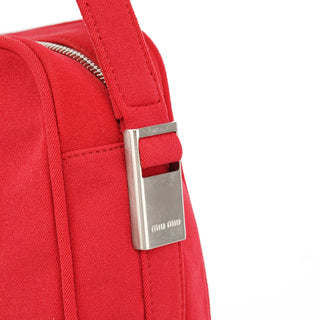 Miu Miu Vintage Red Nylon Shoulder Bag