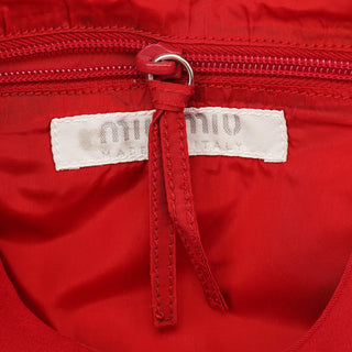Miu Miu Vintage Red Nylon Shoulder Bag