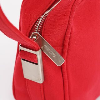 Miu Miu Vintage Red Nylon Shoulder Bag