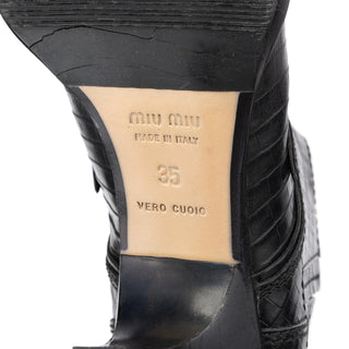 Miu Miu Western Cowboy Heeled Ankle Boots