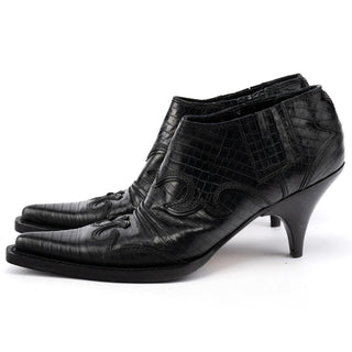 Miu Miu Western Cowboy Heeled Ankle Boots