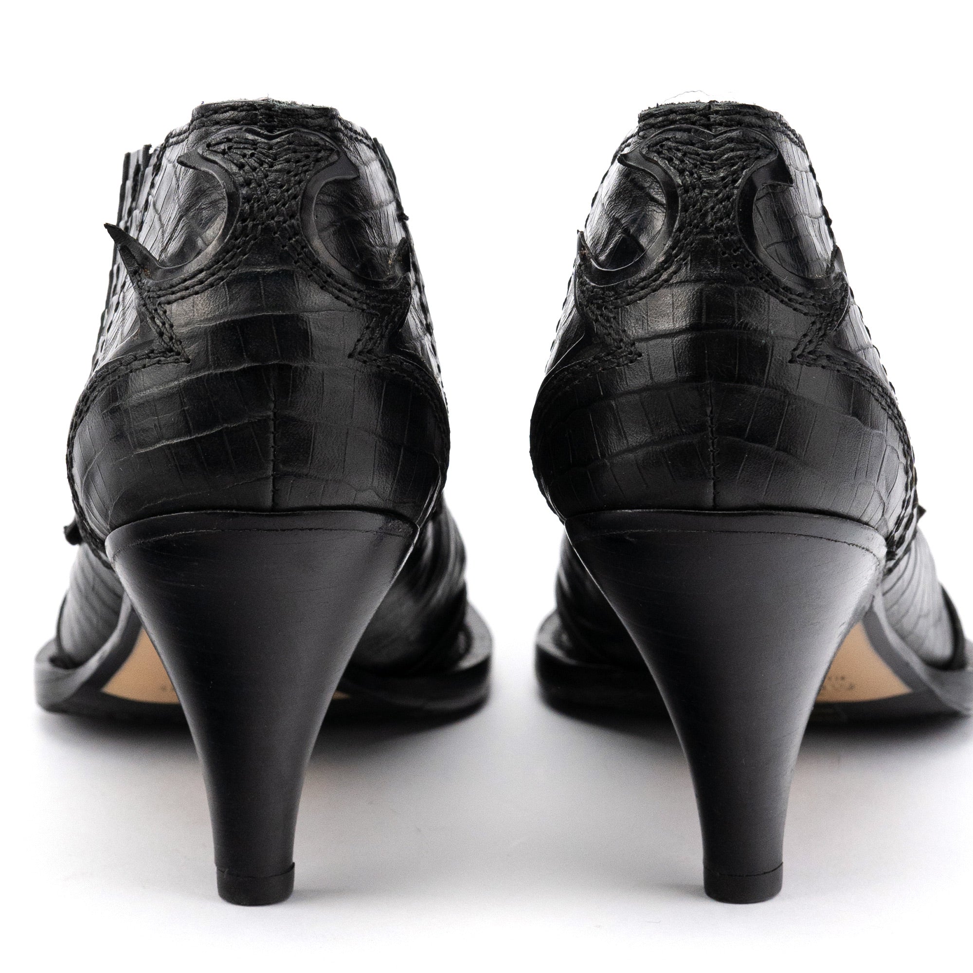 Miu Miu Western Cowboy Heeled Ankle Boots