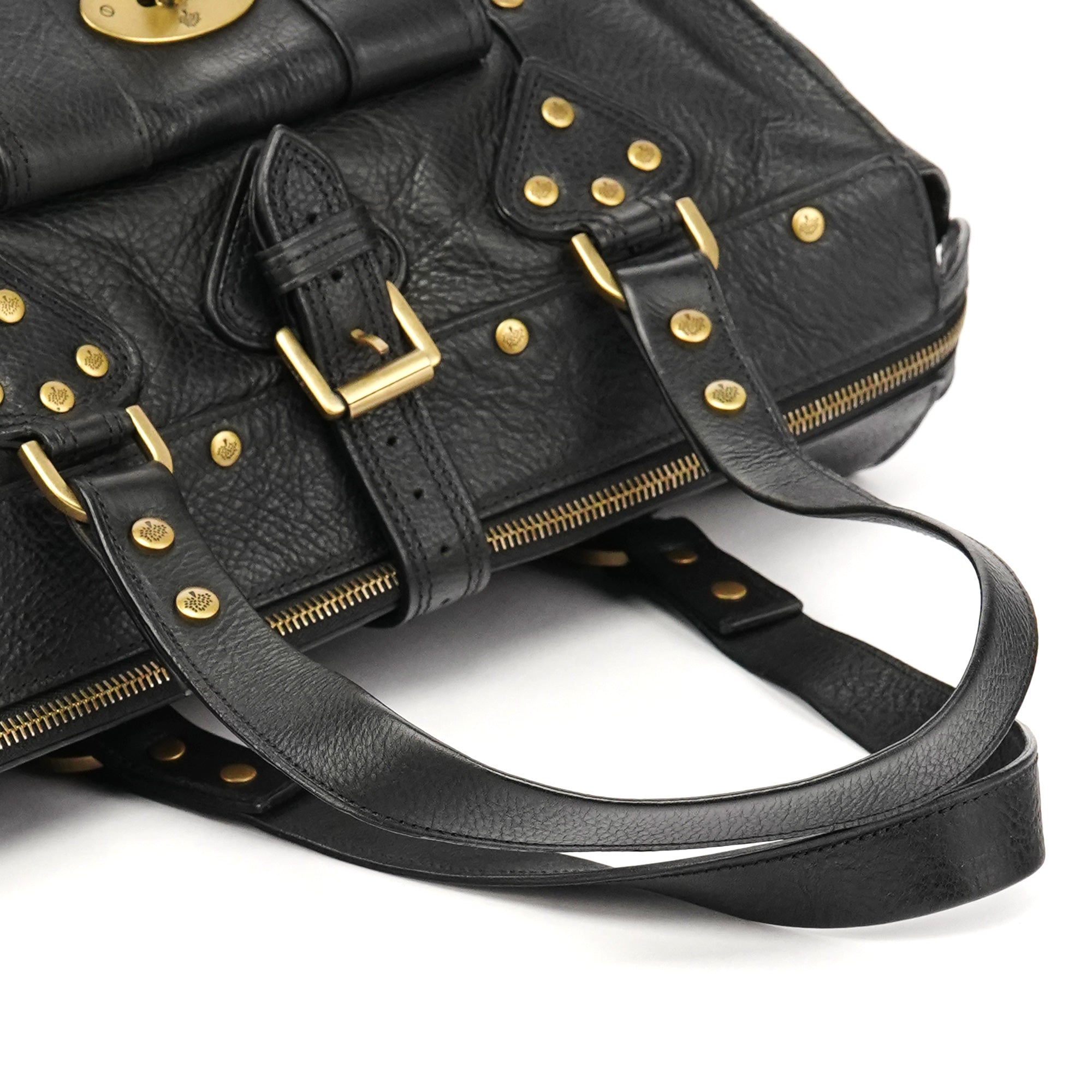 Mulberry Sac Bayswater clouté en cuir noir