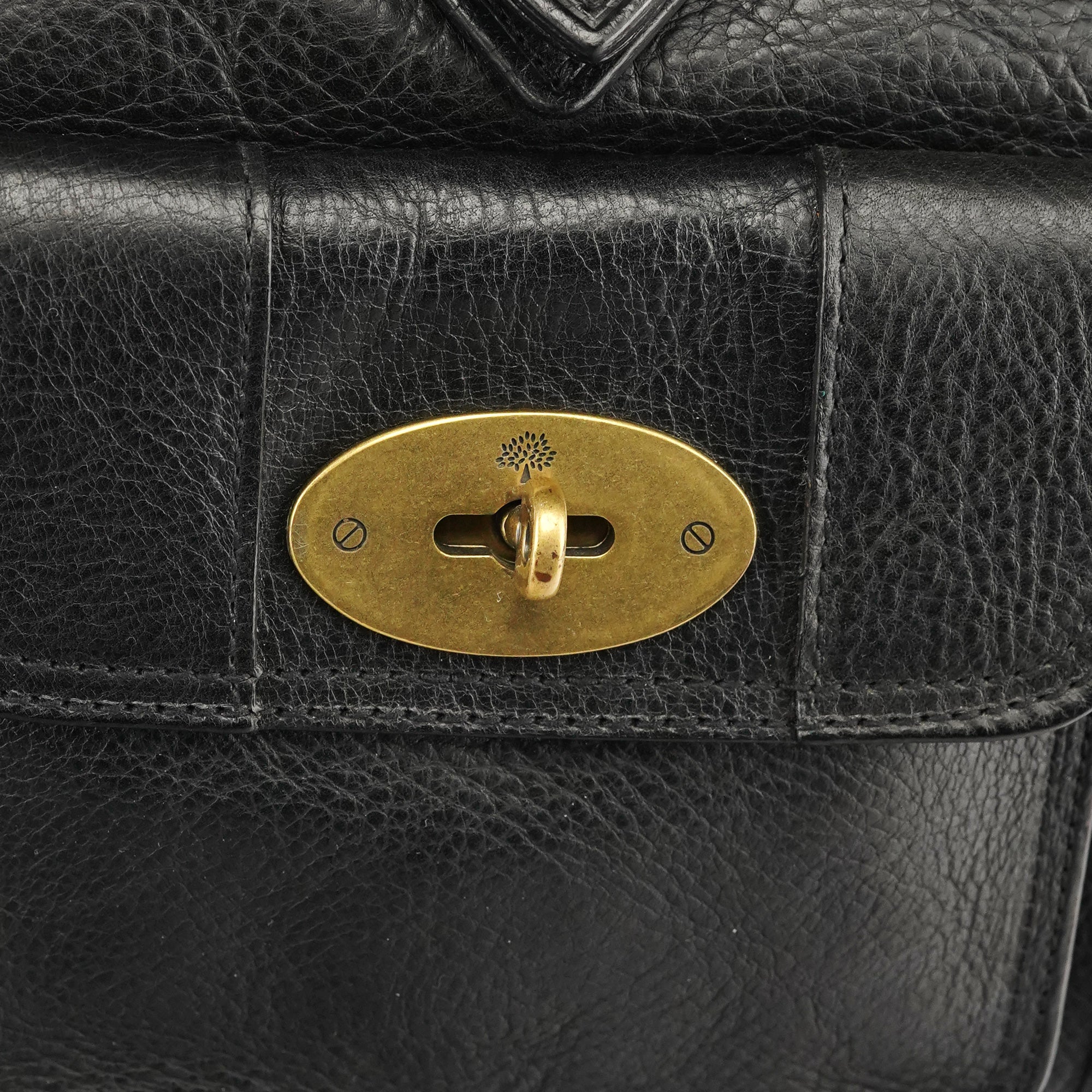 Mulberry Sac Bayswater clouté en cuir noir