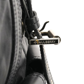 Mulberry Black Leather Buckle Pocket Tote Bag