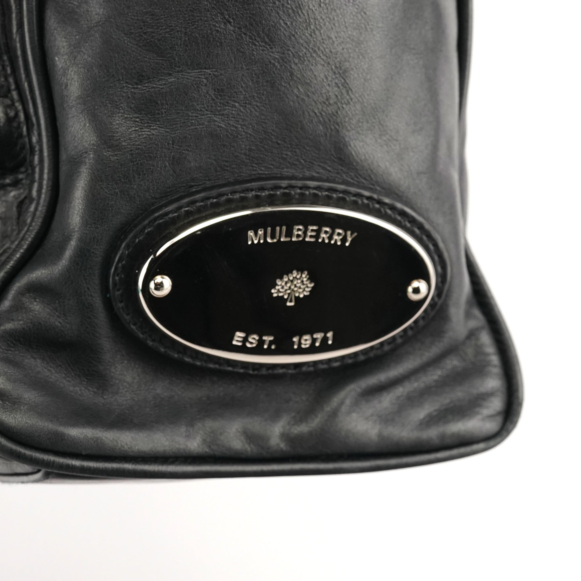 Mulberry Sac cabas à boucles et poches en cuir noir