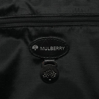 Mulberry Black Leather Buckle Pocket Tote Bag