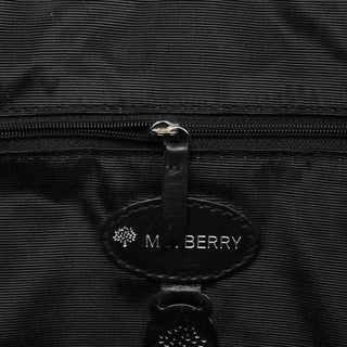 Mulberry Black Leather Buckle Pocket Tote Bag