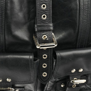 Mulberry Black Leather Buckle Pocket Tote Bag
