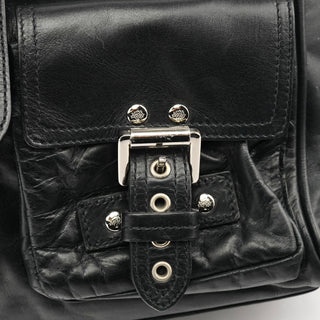 Mulberry Black Leather Buckle Pocket Tote Bag