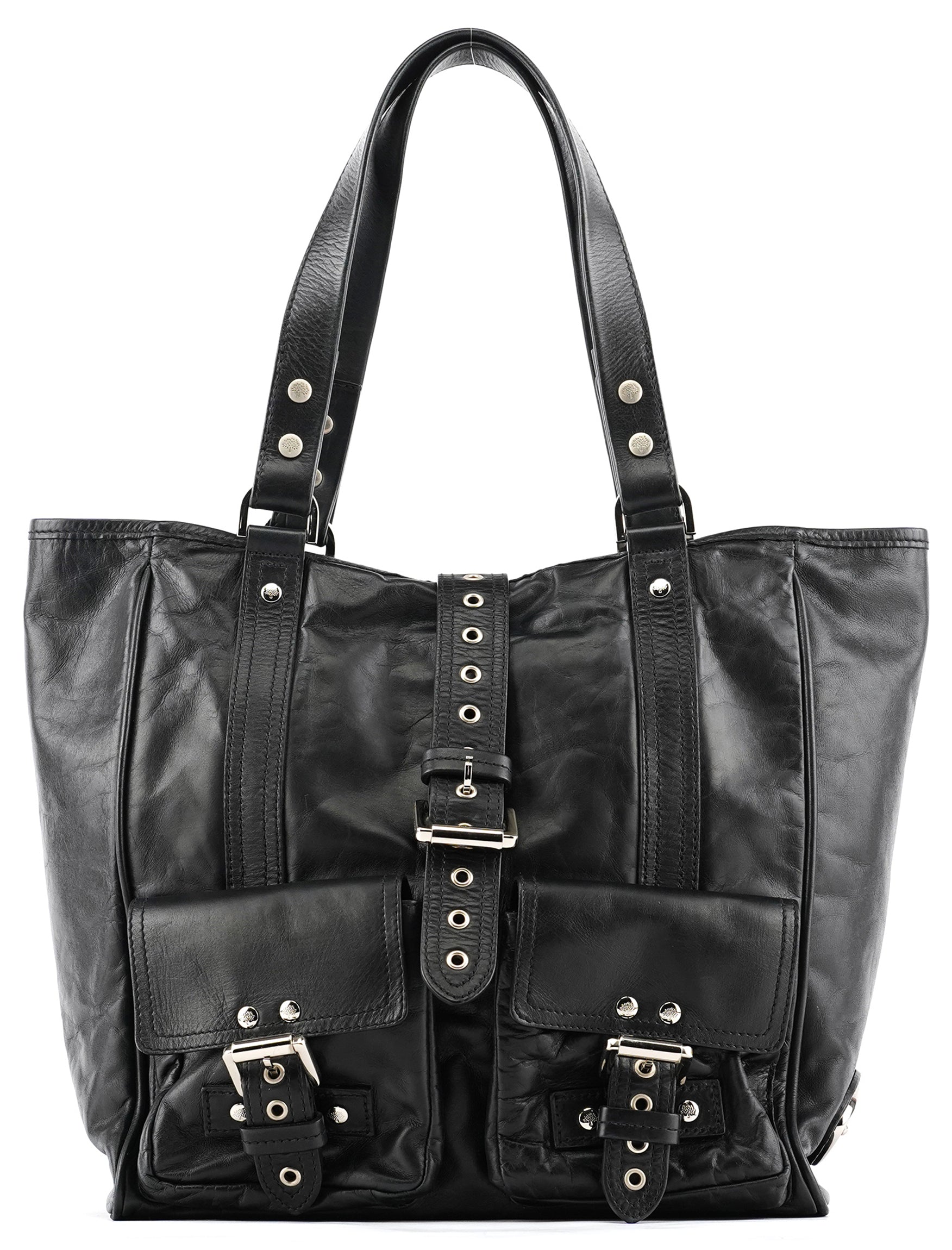 mulberry レザーバッグ Mulberry Black Pebbled Leather Medium Roxette Bag | Yoogi's Closet