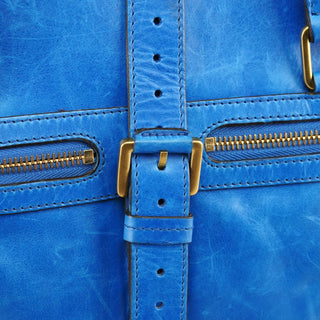 Mulberry Cobalt Blue Vintage Leather Mabel Tote Bag