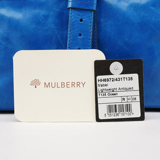 Mulberry Cobalt Blue Vintage Leather Mabel Tote Bag