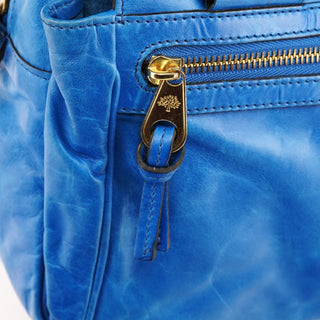 Mulberry Cobalt Blue Vintage Leather Mabel Tote Bag