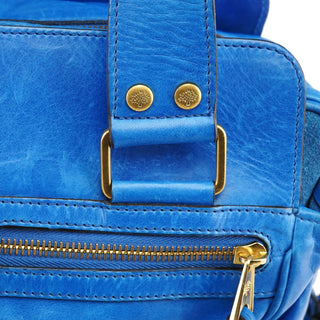 Mulberry Cobalt Blue Vintage Leather Mabel Tote Bag