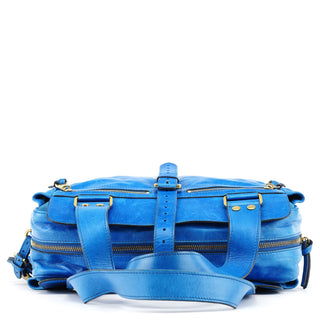 Mulberry Cobalt Blue Vintage Leather Mabel Tote Bag
