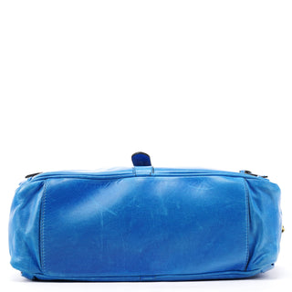 Mulberry Cobalt Blue Vintage Leather Mabel Tote Bag