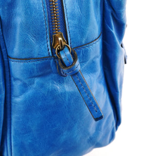 Mulberry Cobalt Blue Vintage Leather Mabel Tote Bag