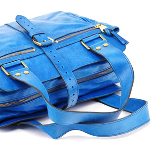 Mulberry Cobalt Blue Vintage Leather Mabel Tote Bag