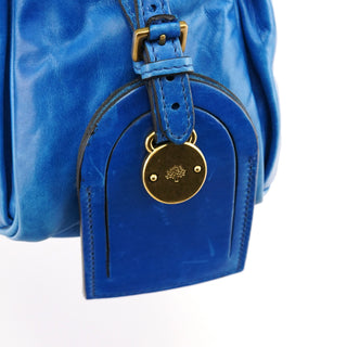 Mulberry Cobalt Blue Vintage Leather Mabel Tote Bag