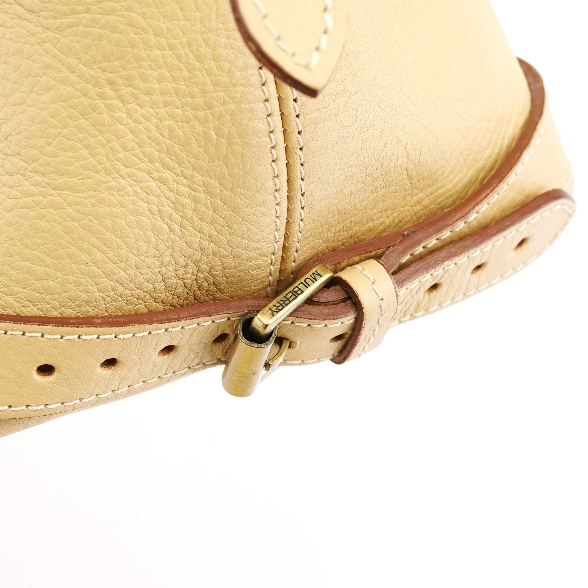 Mulberry Ivory Leather Knightsbridge Tote Bag