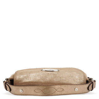 Mulberry Pink Gold Metallic Leather Shoulder Bag