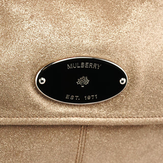 Mulberry Pink Gold Metallic Leather Shoulder Bag