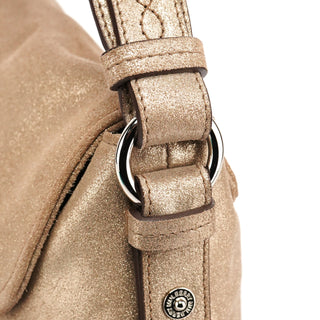 Mulberry Pink Gold Metallic Leather Shoulder Bag